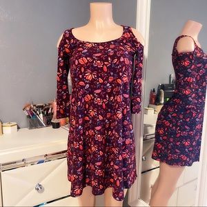 Mudd Cold Shoulder Floral Dress